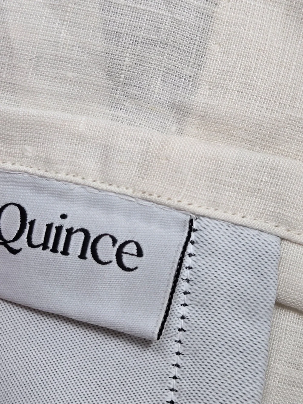 NWT QUINCE Set Of 2 48x96 European Linen True Blackout Curtains Cream 0475